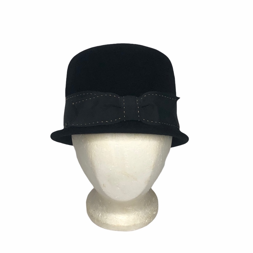 Vintage Peachbloom Velour Black Velvet Hat - Picture 3 of 12